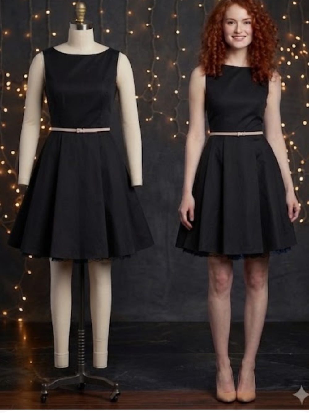 Jason Wu for Target Black Fit & Flare Cocktail Dress with Pink Belt - Size 8